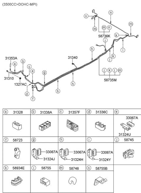 2009 Hyundai Santa Fe New Body Style Fuel System Diagram 3