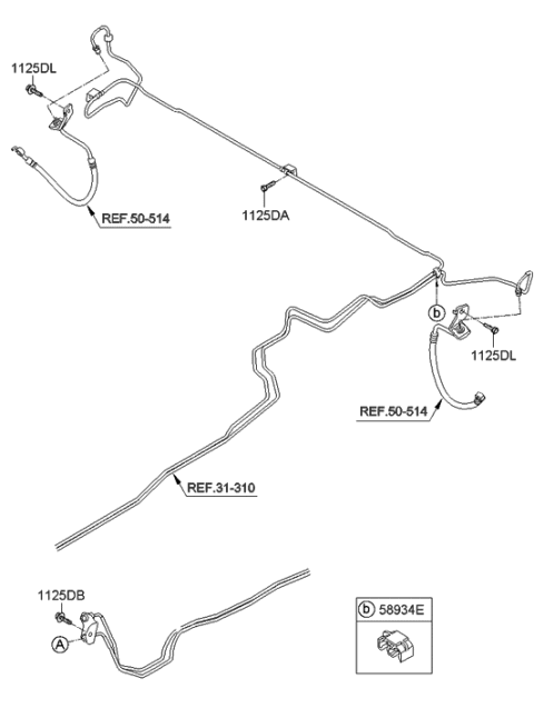 2009 Hyundai Santa Fe New Body Style Brake Fluid Line Diagram 2