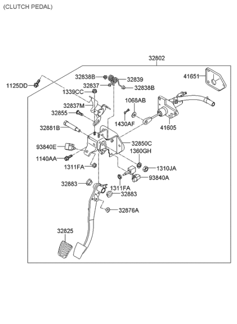 2009 Hyundai Santa Fe New Body Style Accelerator Pedal Diagram 3