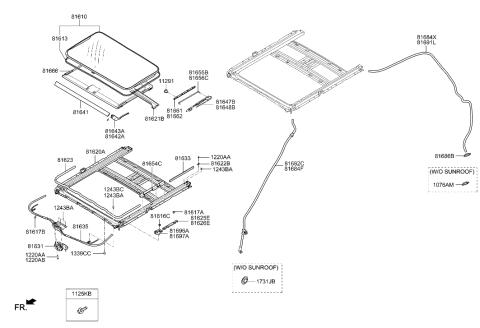 2009 Hyundai Santa Fe Sunroof Diagram