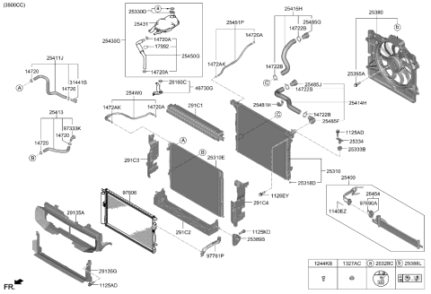 2014 Hyundai Sonata Hybrid HOSE ASSY-RADIATOR,UPR Diagram for 25414-T1100