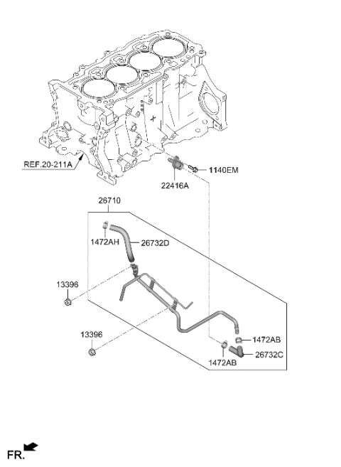 2023 Hyundai Genesis G80 Rocker Cover Diagram 2