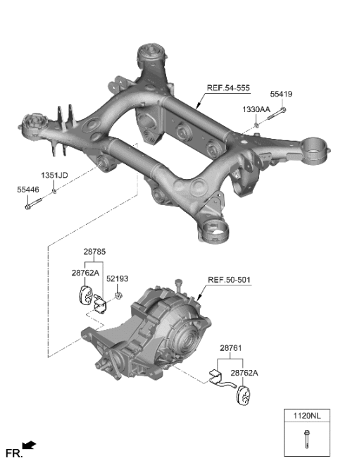 2022 Hyundai Genesis G80 Engine & Transaxle Mounting Diagram 5