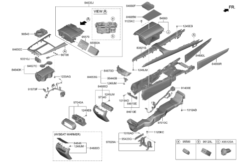 2023 Hyundai Genesis G80 Console Diagram