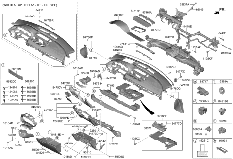 2006 Hyundai Azera GLOVE BOX ASSY Diagram for 84510-T1000-NNB
