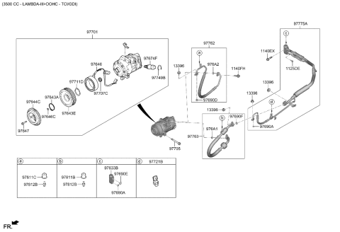 2022 Hyundai Genesis G80 Air conditioning System-Cooler Line Diagram 2