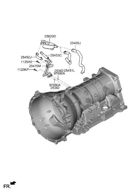 2022 Hyundai Genesis G80 Auto Transmission Case Diagram 2