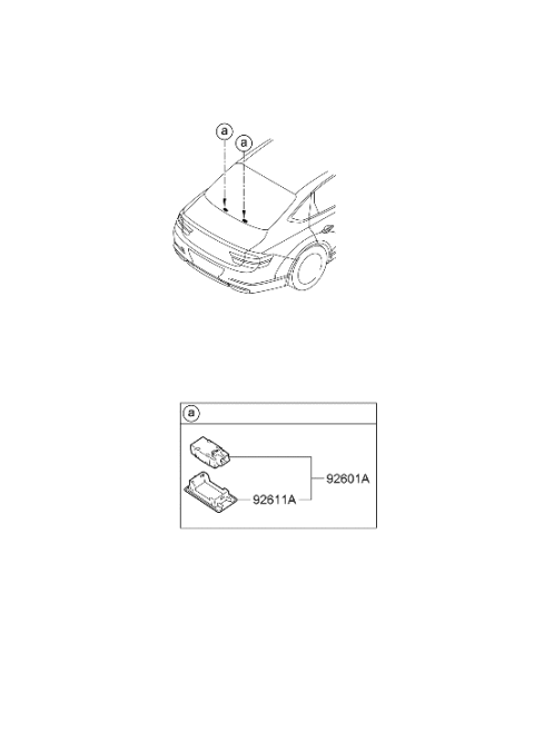 2023 Hyundai Genesis G80 License Plate & Interior Lamp Diagram