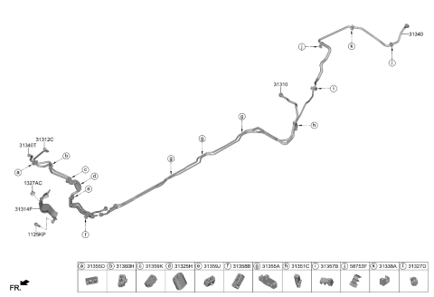 2022 Hyundai Genesis G80 Fuel Line Diagram 3
