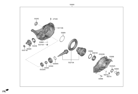 2022 Hyundai Genesis G80 SPACER-PINION BEARING Diagram for 53045-47501