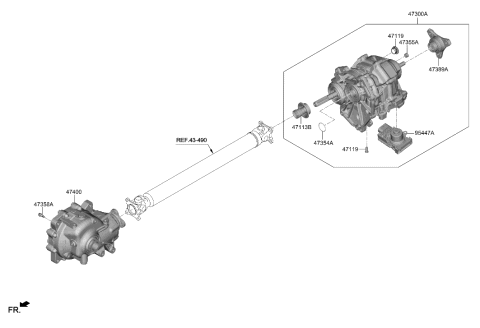 2022 Hyundai Genesis G80 Transfer Assy Diagram 1