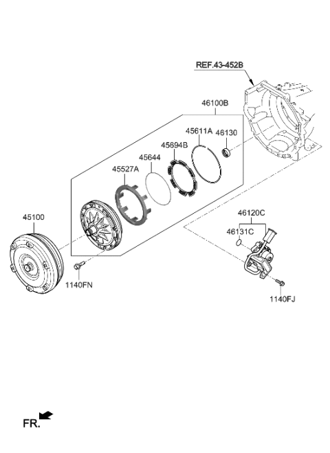 2023 Hyundai Genesis G80 Oil Pump & TQ/Conv-Auto Diagram 2