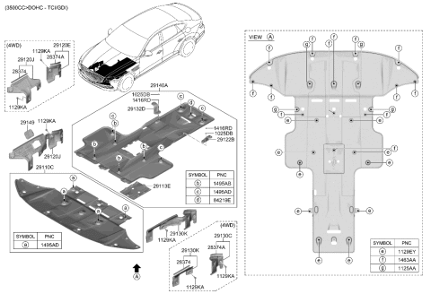 2022 Hyundai Genesis G80 Under Cover Diagram 3