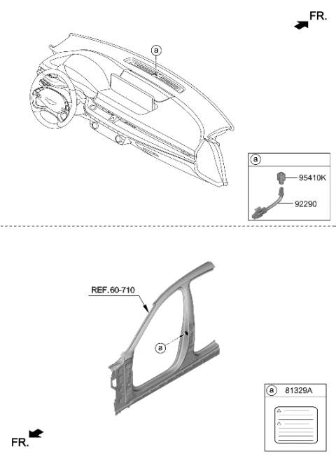 2022 Hyundai Genesis G80 Front Door Locking Diagram 2