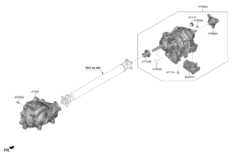 2022 Hyundai Genesis G80 Transfer Assy Diagram 2