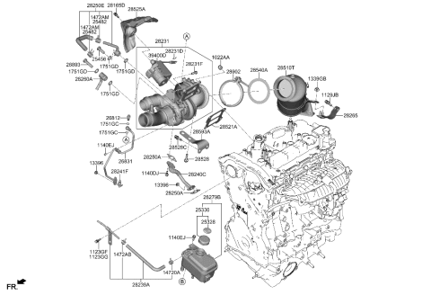 2023 Hyundai Genesis G80 Exhaust Manifold Diagram 1