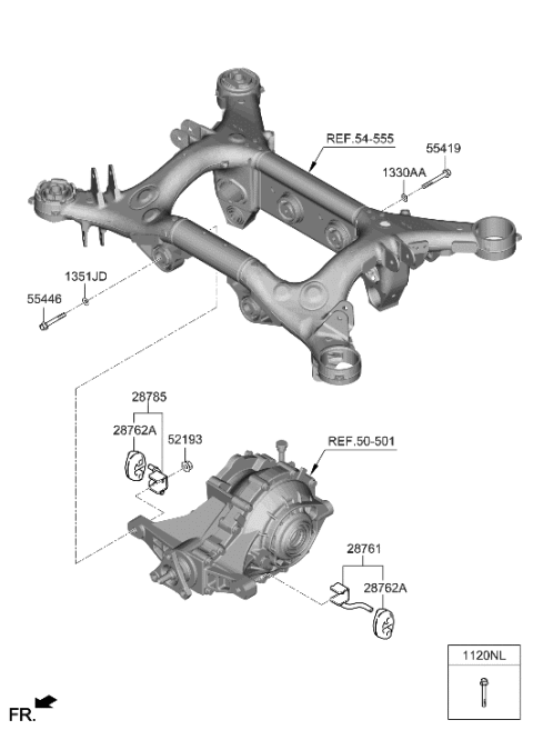 2021 Hyundai Genesis G80 Engine & Transaxle Mounting Diagram 6