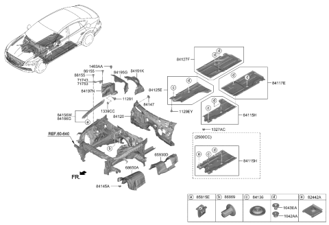 2021 Hyundai Genesis G80 Isolation Pad & Plug Diagram 2
