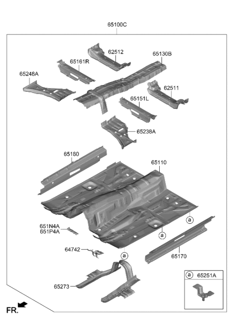 2022 Hyundai Genesis G80 Floor Panel Diagram 1