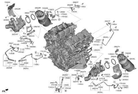 2021 Hyundai Genesis G80 Exhaust Manifold Diagram 1