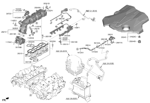 2021 Hyundai Genesis G80 Intake Manifold Diagram 2