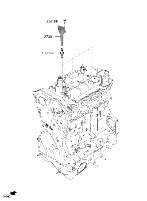 2021 Hyundai Genesis G80 Spark Plug & Cable Diagram 1