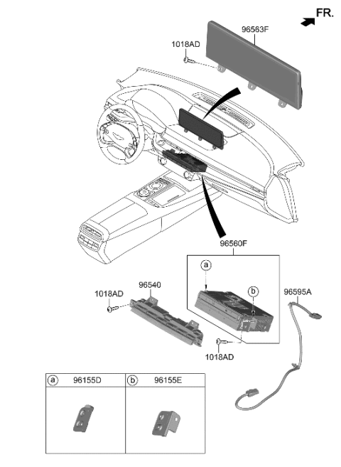 2022 Hyundai Genesis G80 BRACKET-SET MTG,RH Diagram for 96176-T1000