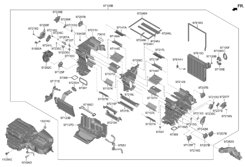 2014 Hyundai Sonata Hybrid ACTUATOR-MODE Diagram for 97154-T1000