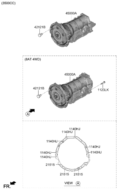 2022 Hyundai Genesis G80 Transaxle Assy-Auto Diagram 2