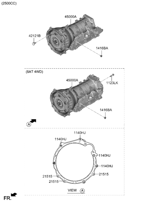 2023 Hyundai Genesis G80 Transaxle Assy-Auto Diagram 1