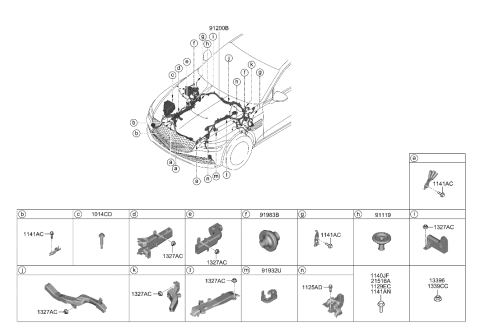 2021 Hyundai Genesis G80 Front Wiring Diagram 1