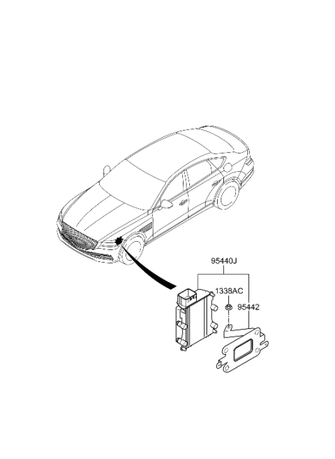 2021 Hyundai Genesis G80 Transmission Control Unit Diagram