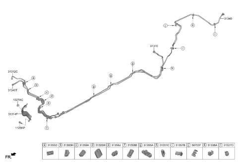 2022 Hyundai Genesis G80 Fuel Line Diagram 1