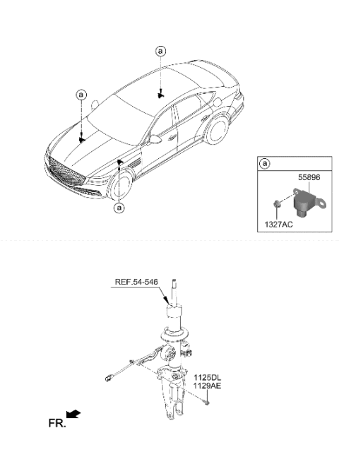 2023 Hyundai Genesis G80 Air Suspension Diagram