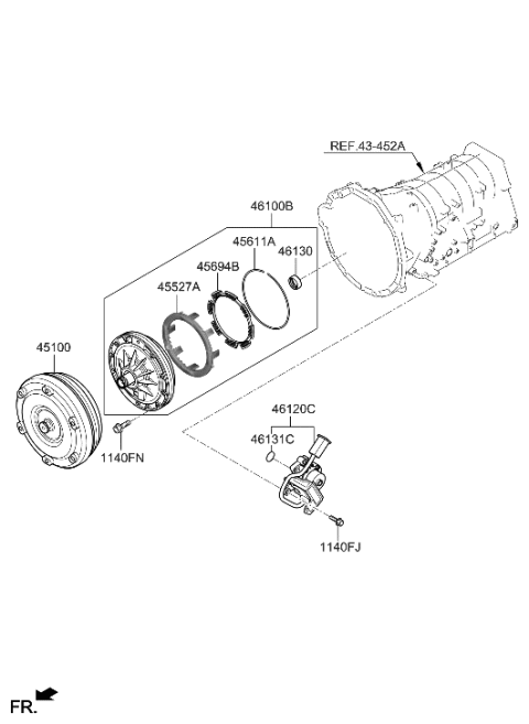 2021 Hyundai Genesis G80 Ring-Snap Diagram for 45611-47000