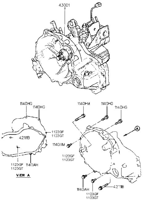 1988 Hyundai Sonata Transaxle (MTA) Diagram