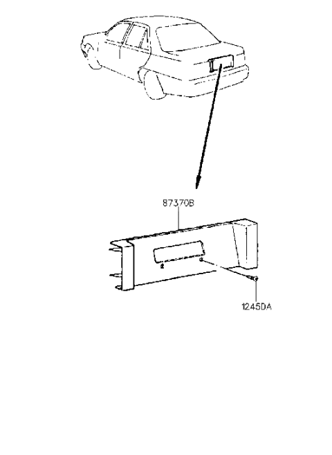 1993 Hyundai Sonata Old Body Style Back Panel Moulding Diagram