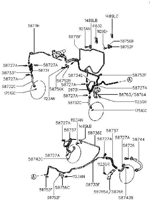 1992 Hyundai Sonata Brake Fluid Lines Diagram 2