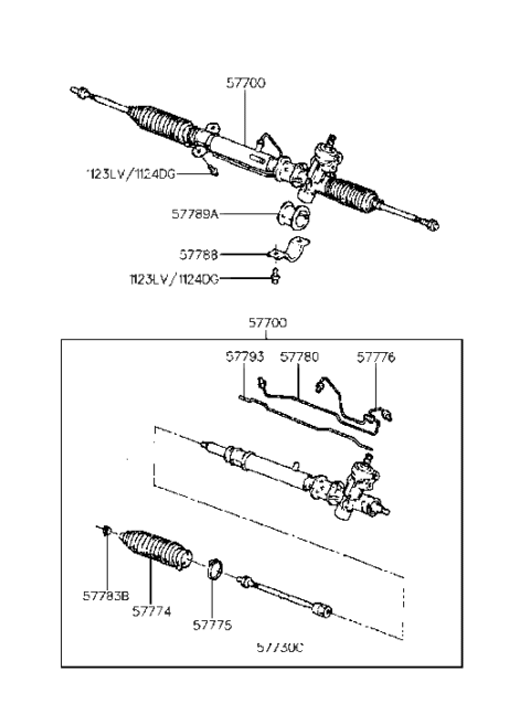 1990 Hyundai Sonata Power Steering Gear Box Diagram 2