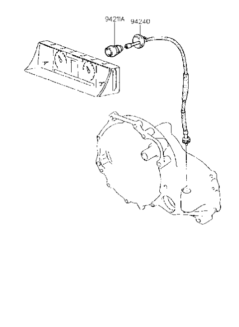 1992 Hyundai Sonata Cable Assembly-Speedometer Diagram for 94240-33710