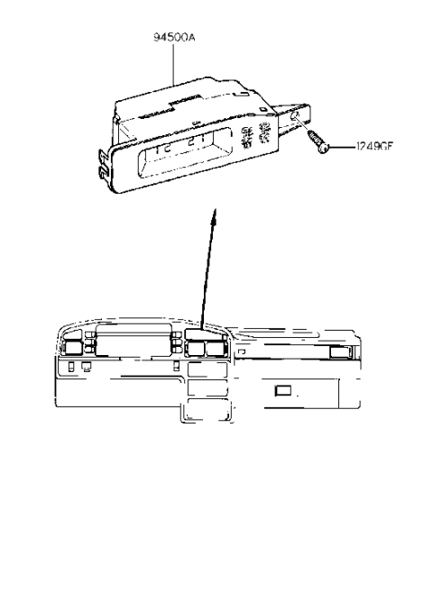 1988 Hyundai Sonata Clock Assembly-Digital Diagram for 95950-33150