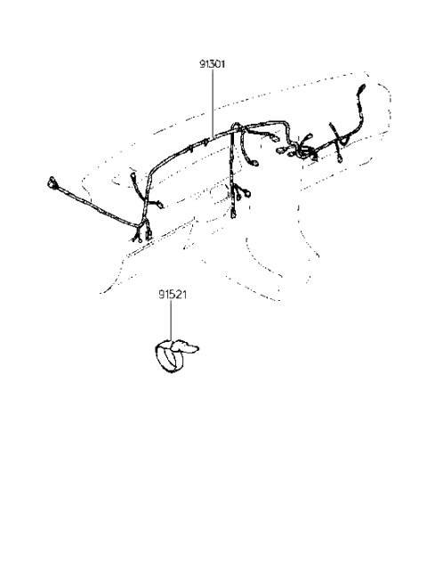 1993 Hyundai Sonata Old Body Style Instrument Wiring Diagram