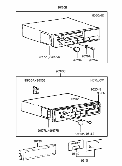 1991 Hyundai Sonata Audio Diagram 4