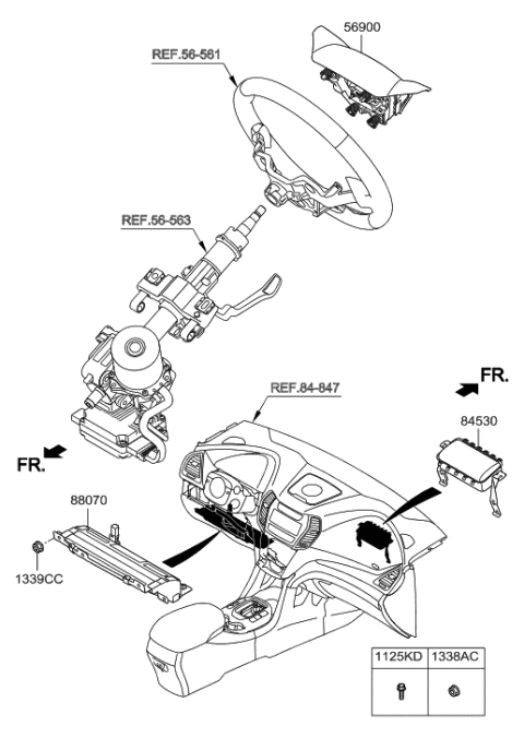 2018 Hyundai Santa Fe Air Bag System Diagram 1