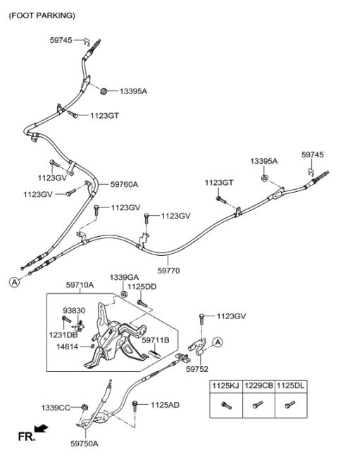 2019 Hyundai Santa Fe XL Parking Brake System Diagram 1