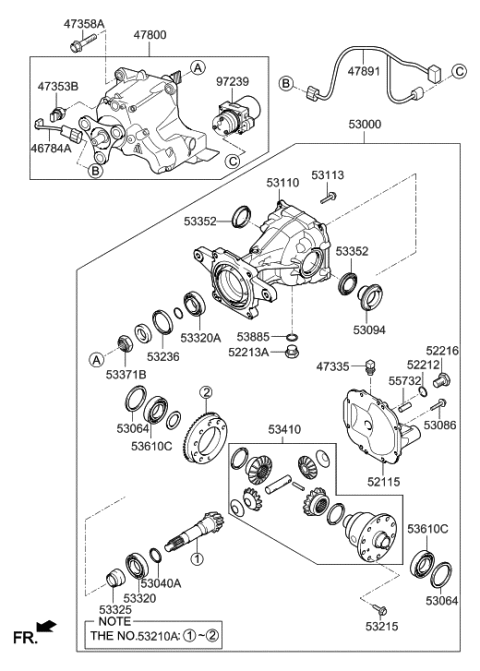 2017 Hyundai Santa Fe Rear Differential Diagram