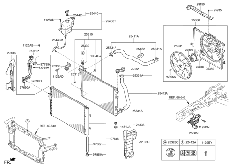 2015 Hyundai Sonata Condenser Assembly-Cooler Diagram for 97606-2W501