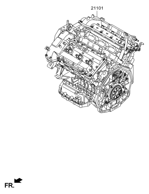 2017 Hyundai Santa Fe Reman Sub Engine Diagram for 173R1-3CAAA-HRM