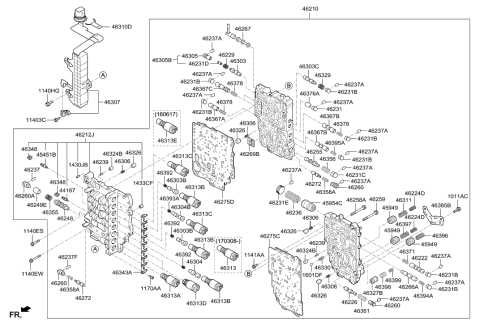 2016 Hyundai Santa Fe Transmission Valve Body Diagram