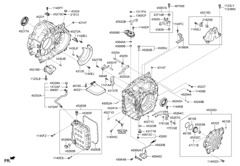 2017 Hyundai Sonata Bracket-AIRBREATHER Diagram for 45219-3B200